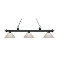 Matte Black 3 Light Billiard Light C3855