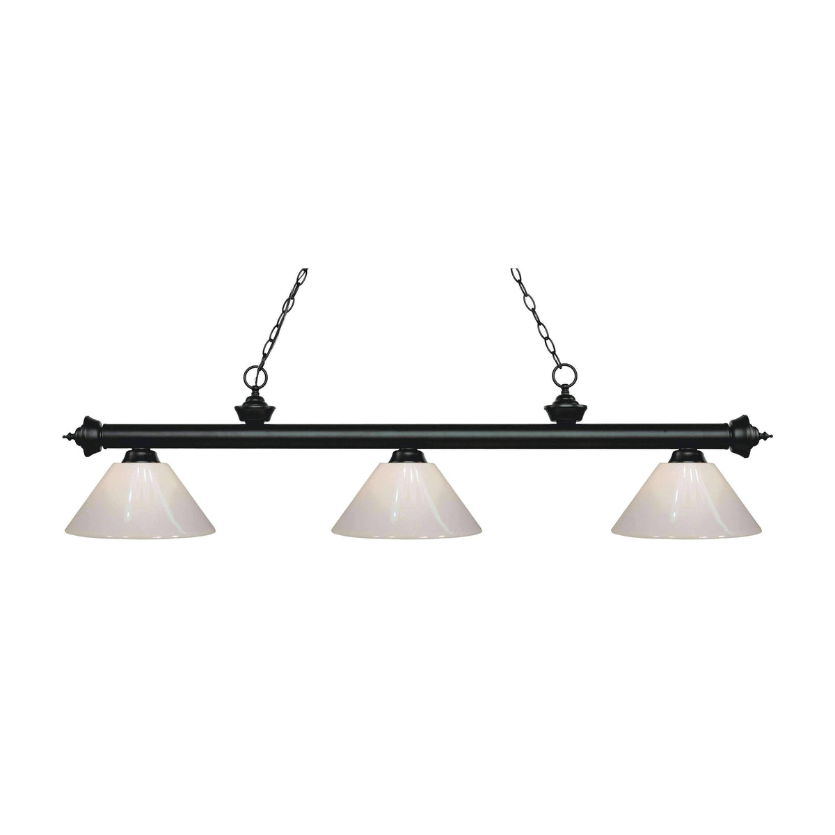 Matte Black 3 Light Billiard Light C3855