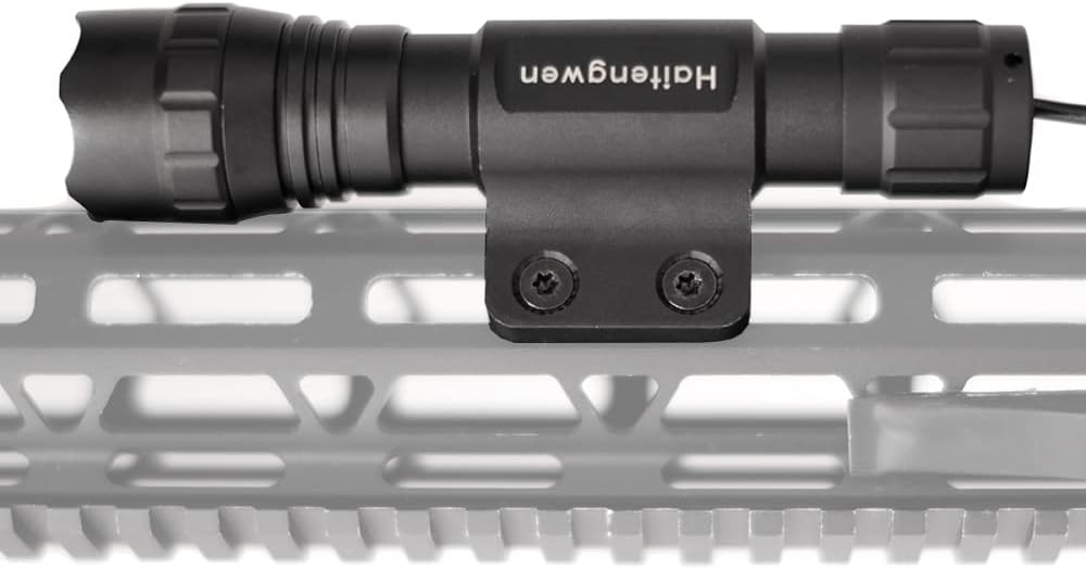 Green 540nm Rail Mounted Predator Flashlight, Rechargeable 18650, Pack of 2 Q816