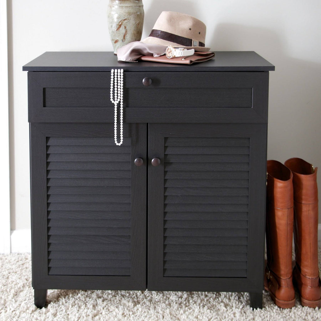 Espresso Wood Cabinet with Drawer W276270