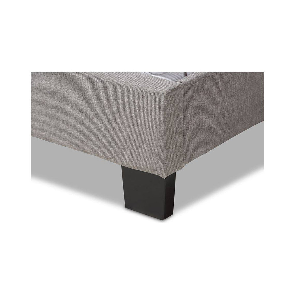 Light Grey Full Fabric Upholstered Bed K800487