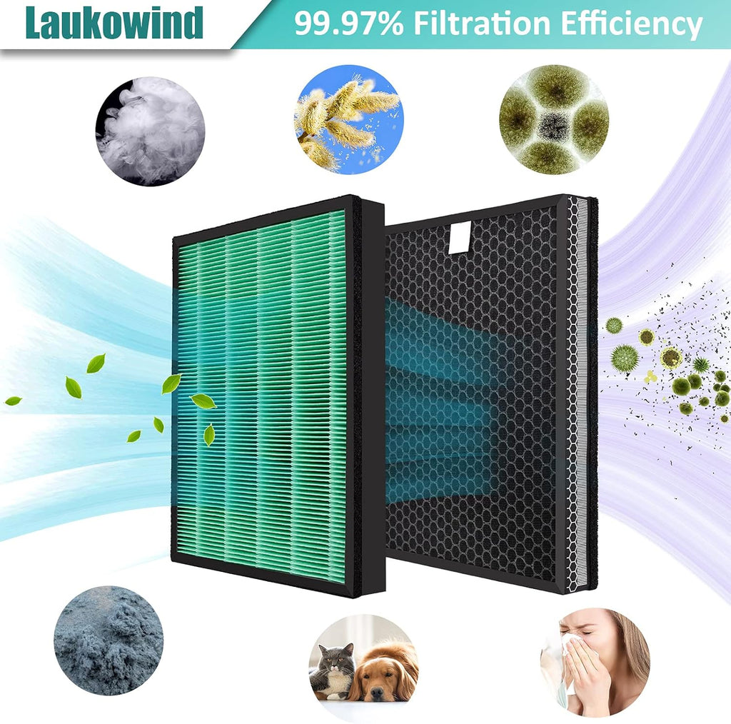 Combined True HEPA with Activated Carbon 2-in-1 Filter Replacement (2 Pack) H540