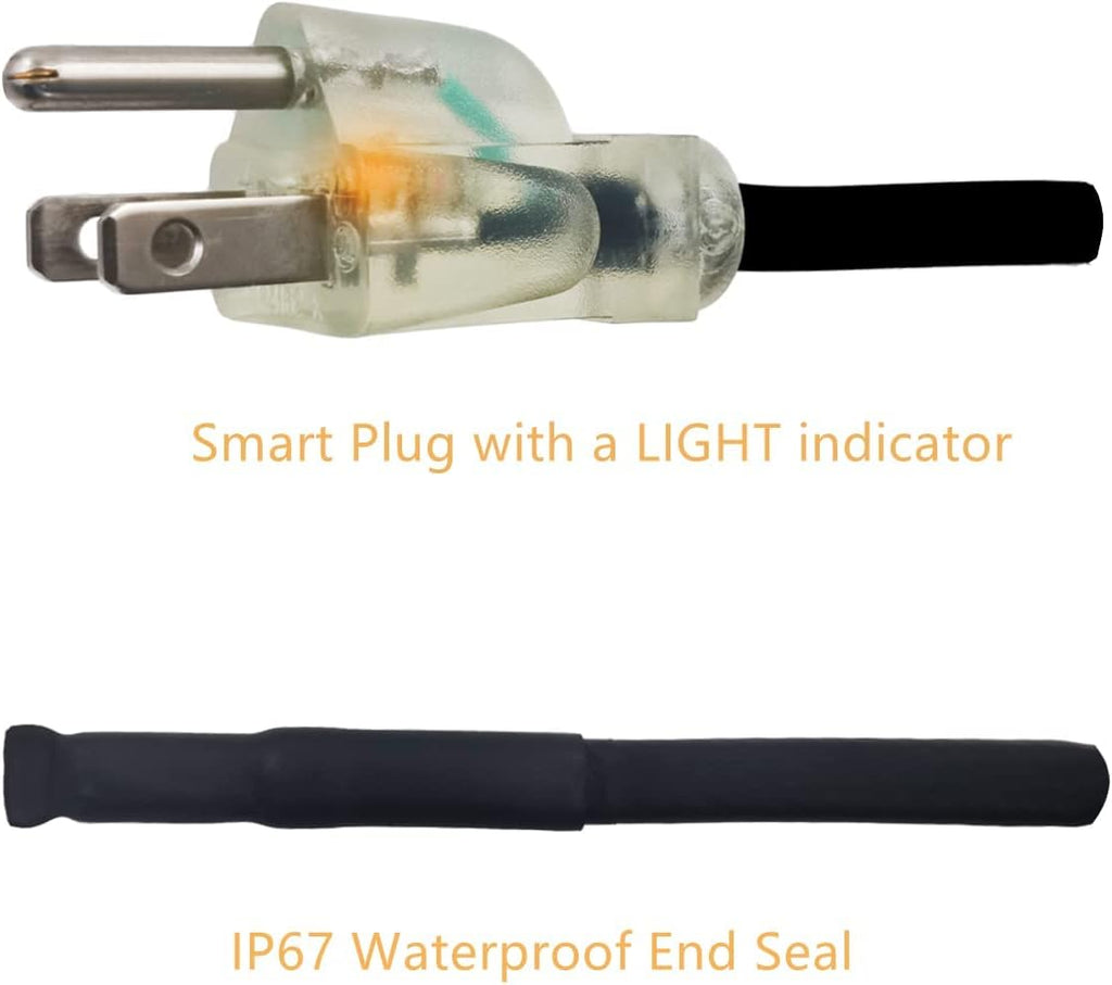 24Ft. 120V 8w/ft Gutter Heat Tape with 6ft Lighted Plug Y1524