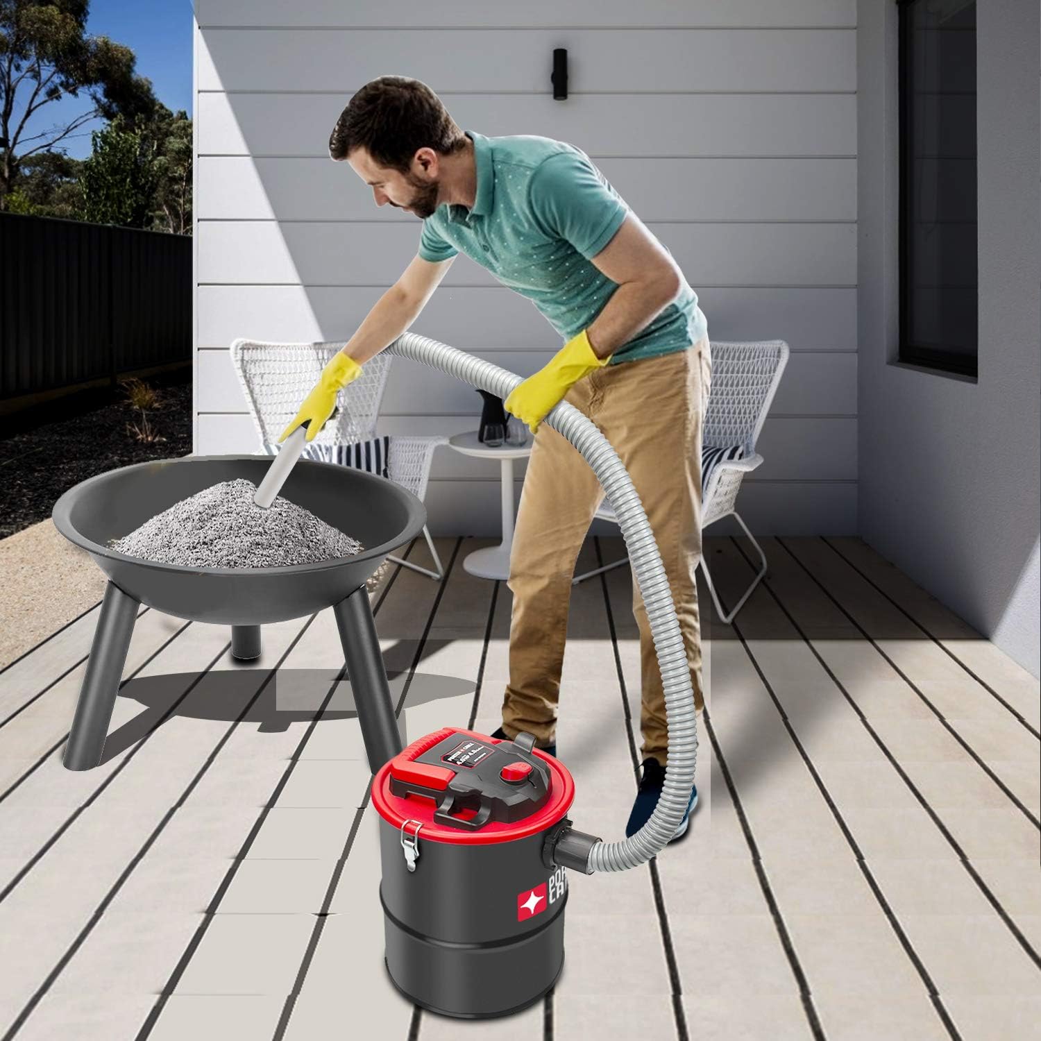 4 Gallon Ash Vacuum, 4 Peak HP, Black, Pack of 2 U566402