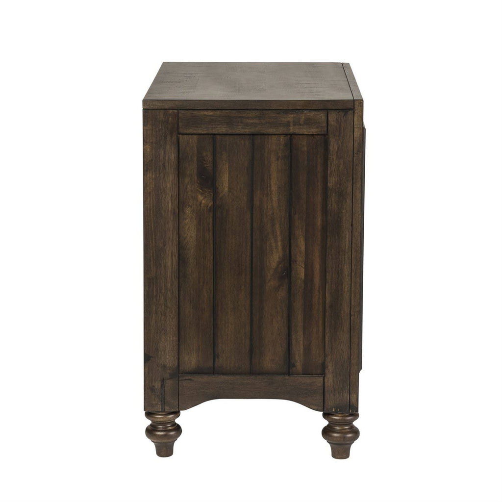 2 Drawer Nightstand, Dark Brown F34532
