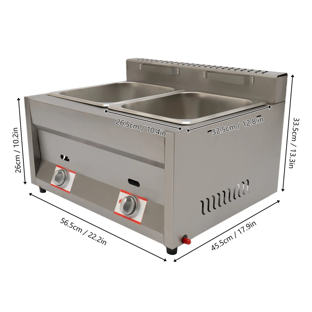 12L Propane Gas Food Warmer Deep Steam Table O661716