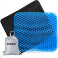 Gel Kayak Seat Cushion with Washable Non-Slip Cover, Waterproof Double Thicken Layer, Breathable Honeycomb Design, 14.9inch*12.9inch*1.1inch C15705