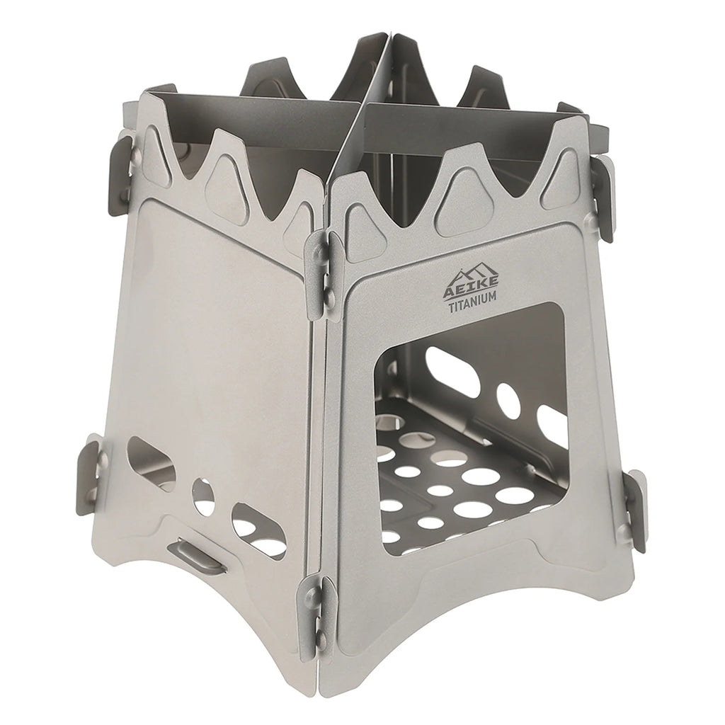 Titanium Wood Burning Portable Folding Camping Stove S371667