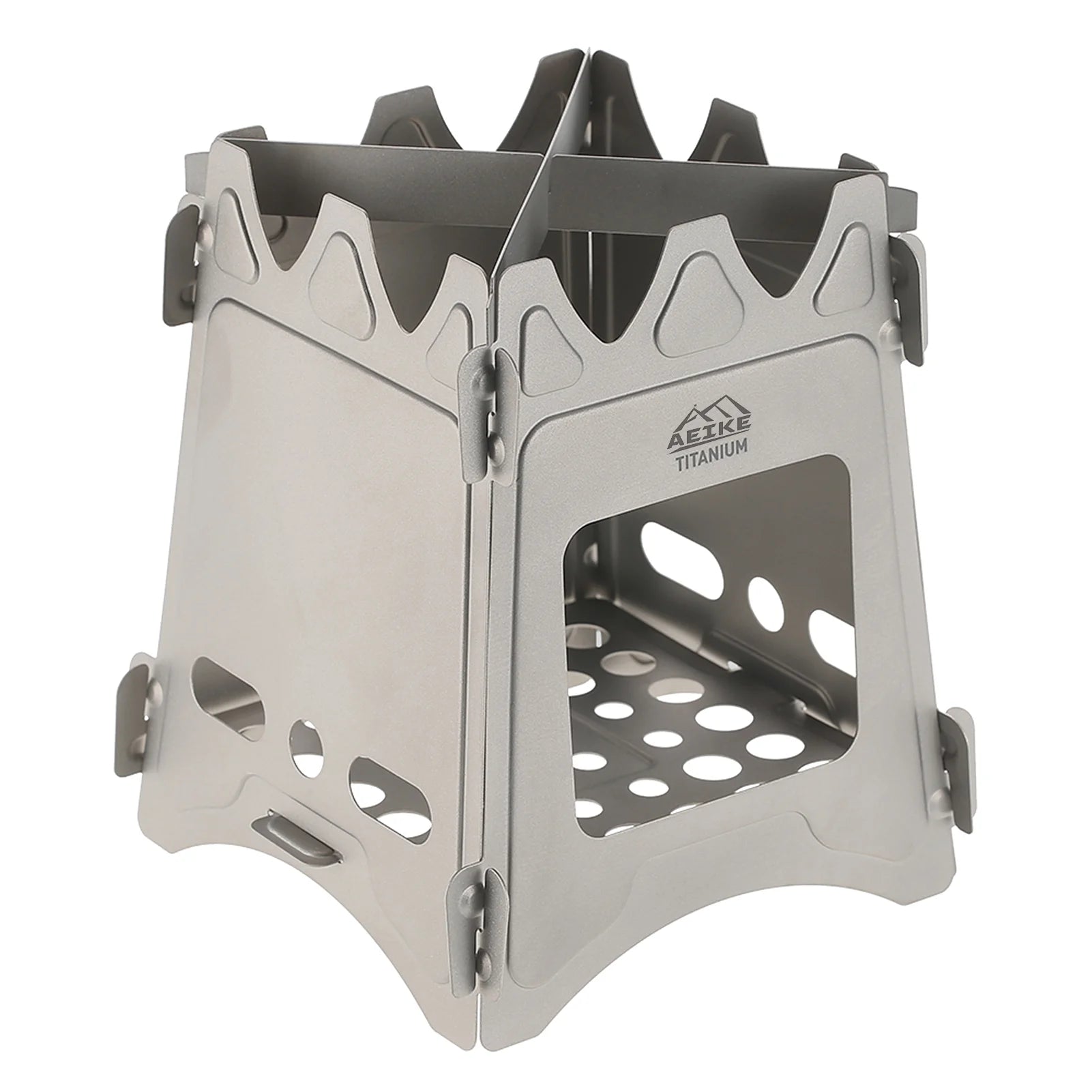 Titanium Wood Burning Portable Folding Camping Stove S371667