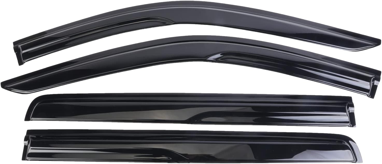 Vent Visor Side Window Deflector Pack of 2 Dark Tinted Acrylic I383