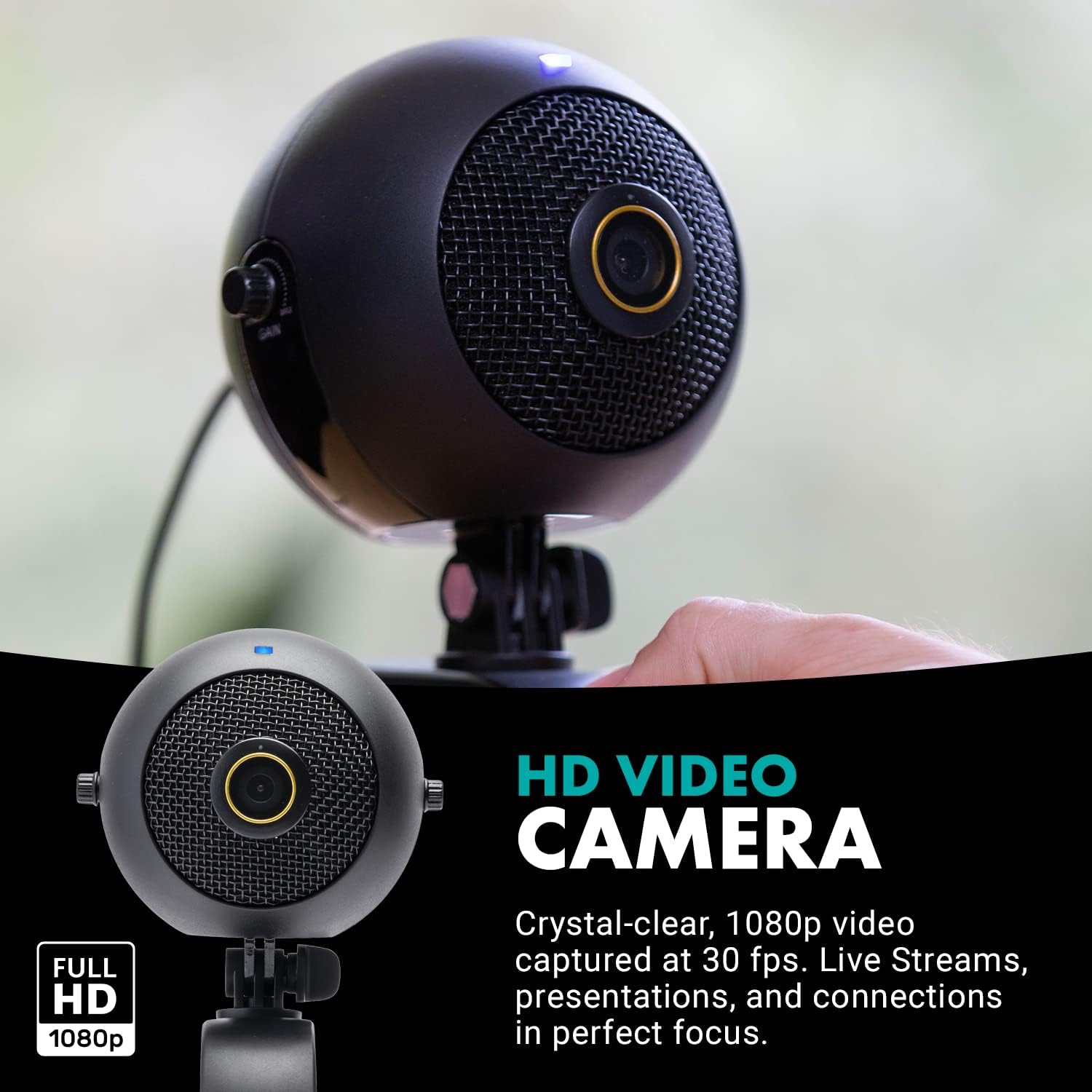 1080p HD Webcam and Condenser Microphone W6017