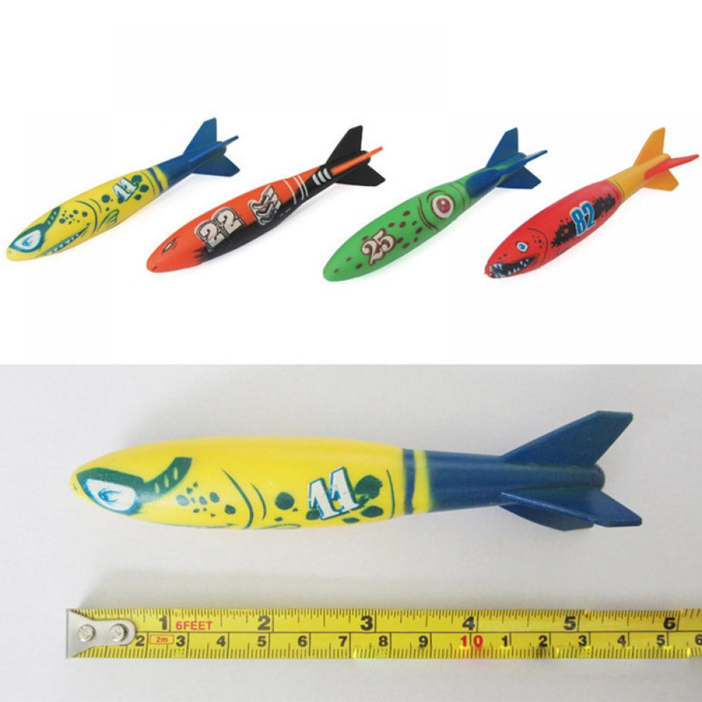 4 Colorful Pool Diving Shark Toys C4369