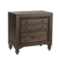2 Drawer Nightstand, Dark Brown F34532