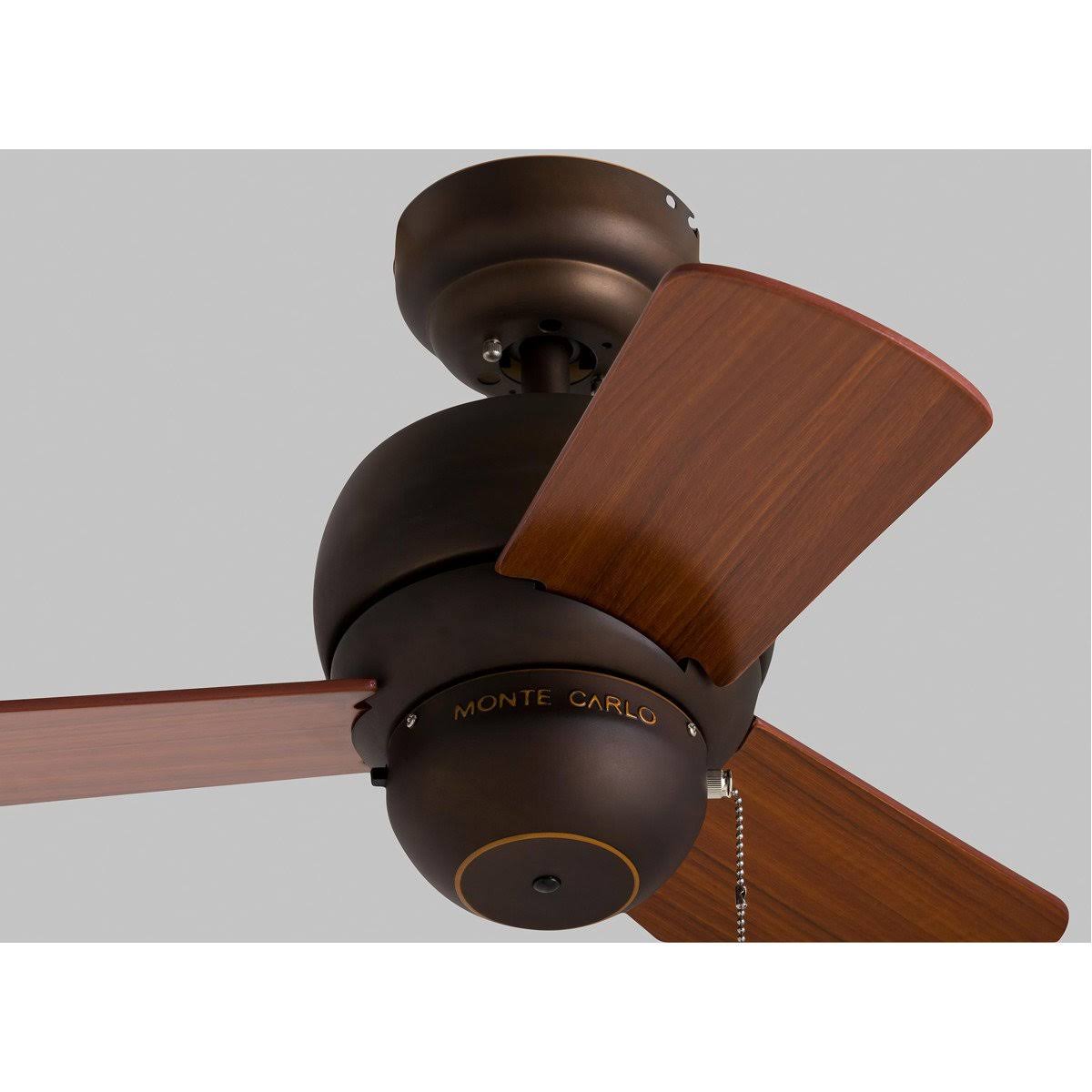 Micro 24x22 Ceiling Fan - Roman Bronze - Teak Blades J394467