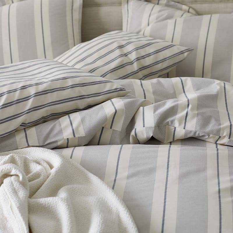 Navy Cotton Percale Queen Duvet Cover K667086