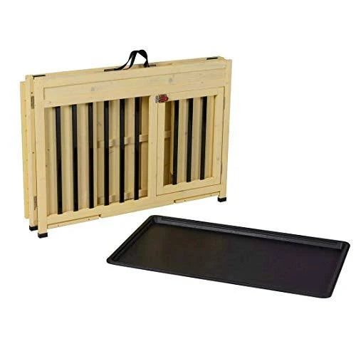 Foldable Wood Dog Crate with Tray R861