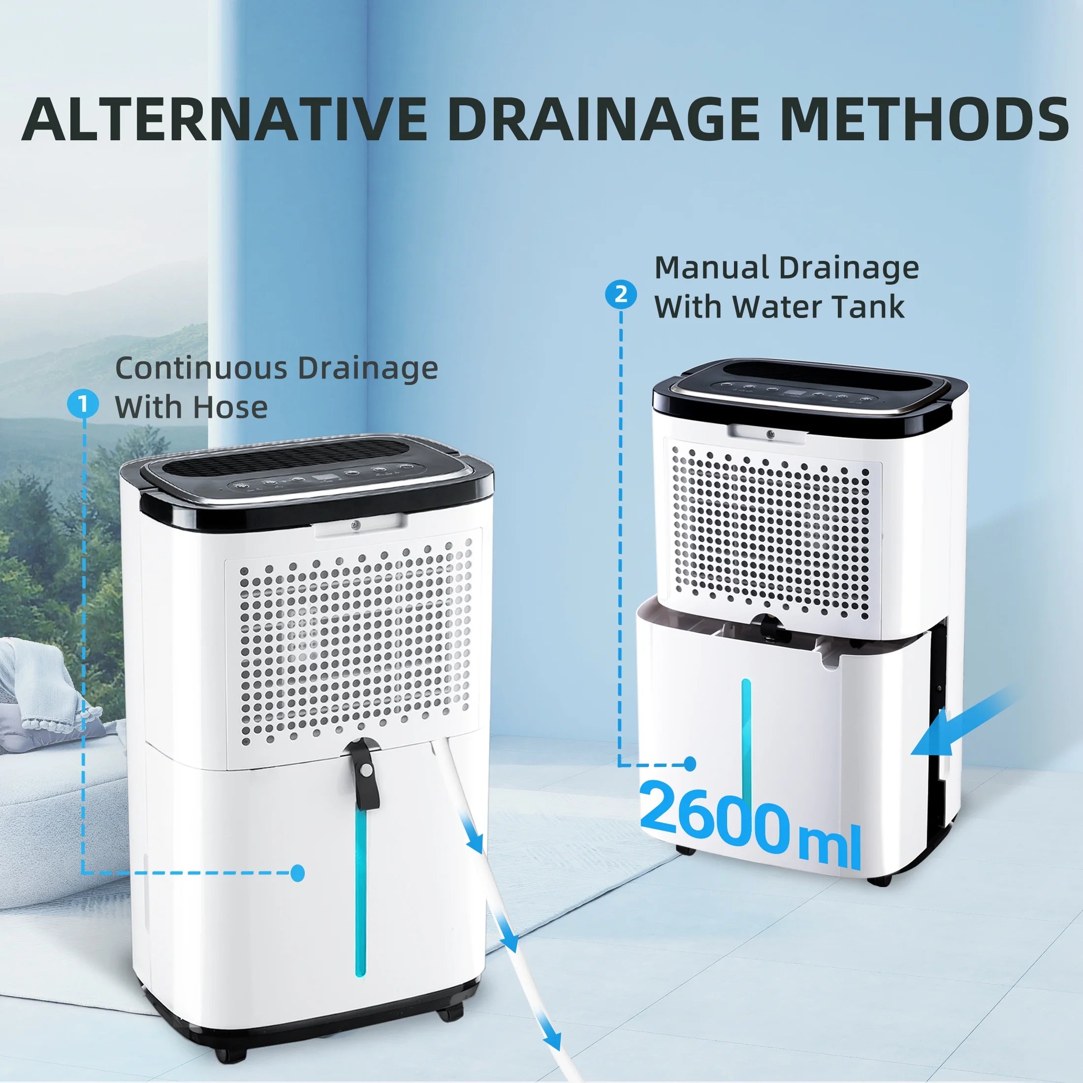 22 Pints Portable Dehumidifier with Drain Hose Y71905