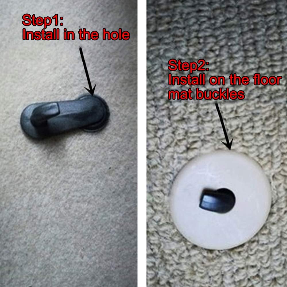 2pcs Car Mat Clips Floor Carpet Fixing Hooks J25019