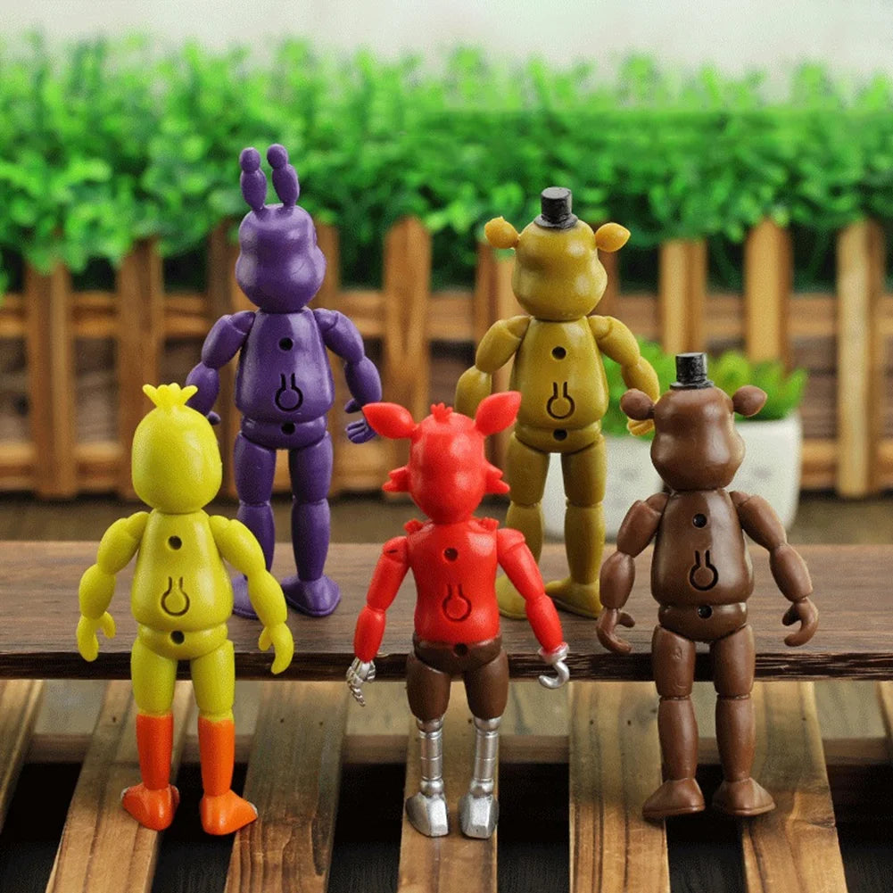 5Pcs/Set Five Nights At Freddy's Action Figures Movable Toys U758663
