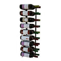 Satin Black 18 Bottle Wall Mounted Wine Rack I908345