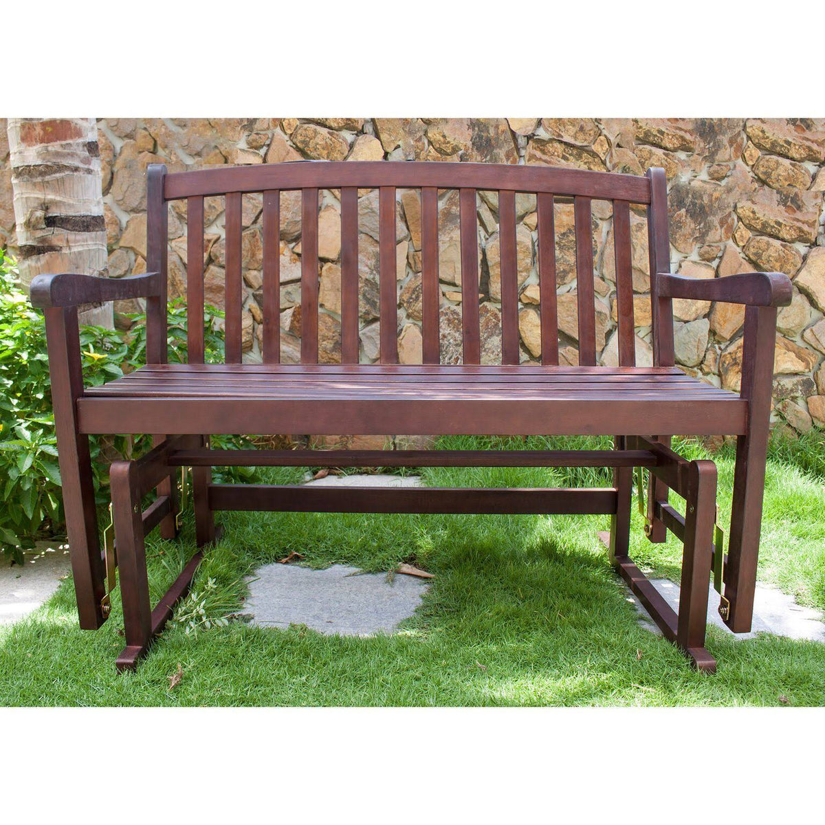 Acacia Hardwood Glider Bench V72244