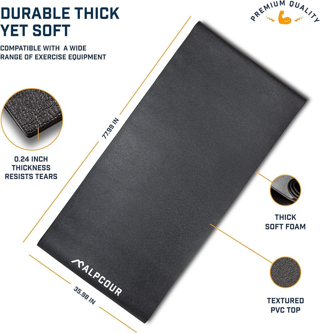 Bike Trainer Mat 36”x78” Water-resistant Anti-slip Noise Insulation T2965