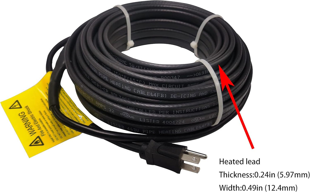 24-feet 120V Self Regulating Heating Cable B7637