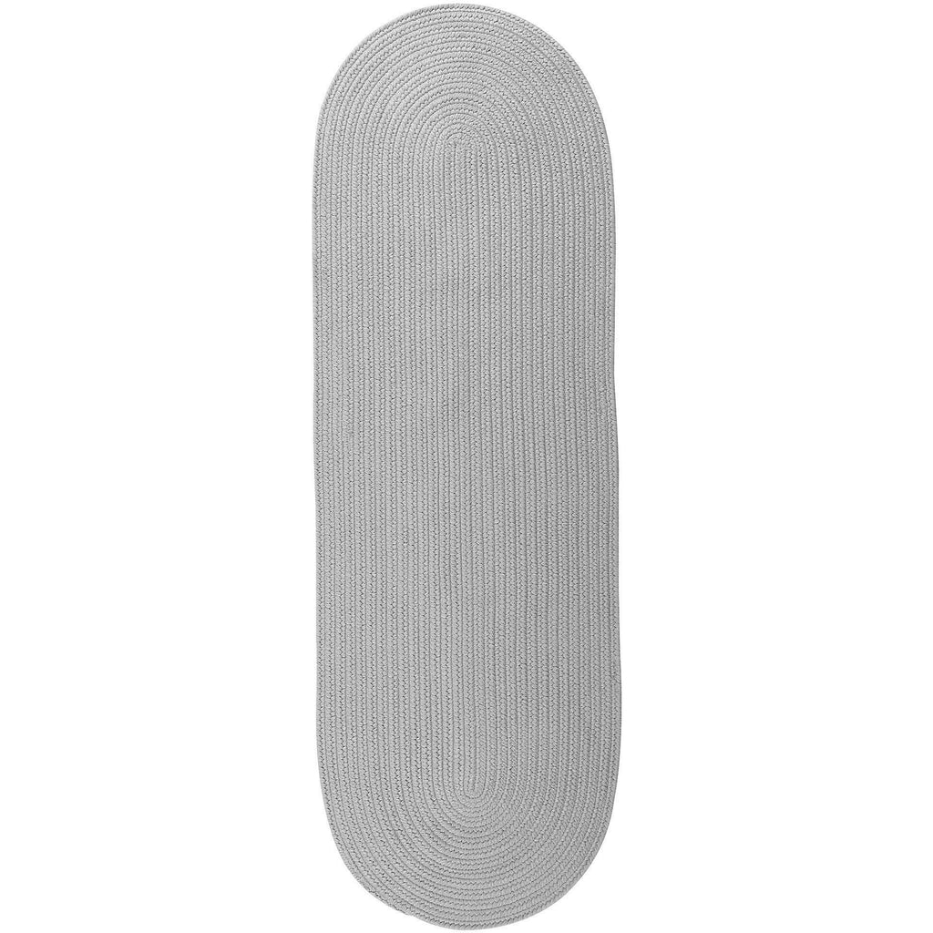 Gray Oval Reversible Braided Runner T14990