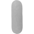 Gray Oval Reversible Braided Runner T14990