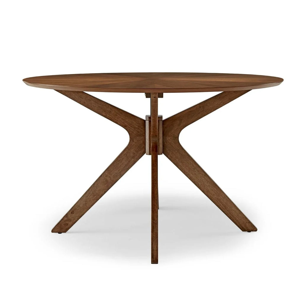 Walnut Round Wood Dining Table J16526