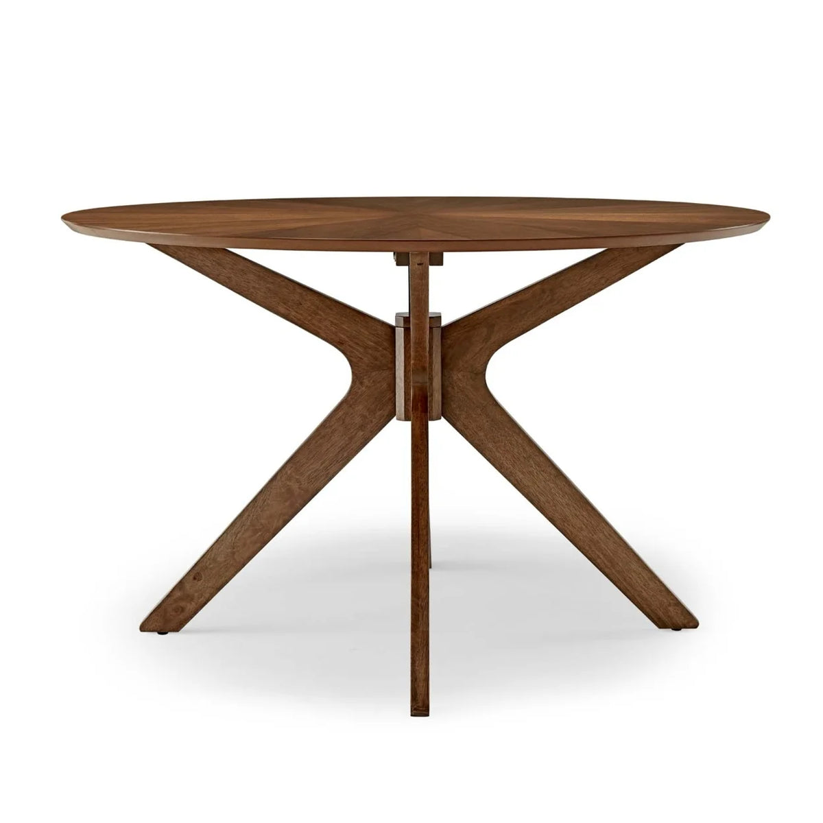 Walnut Round Wood Dining Table J16526