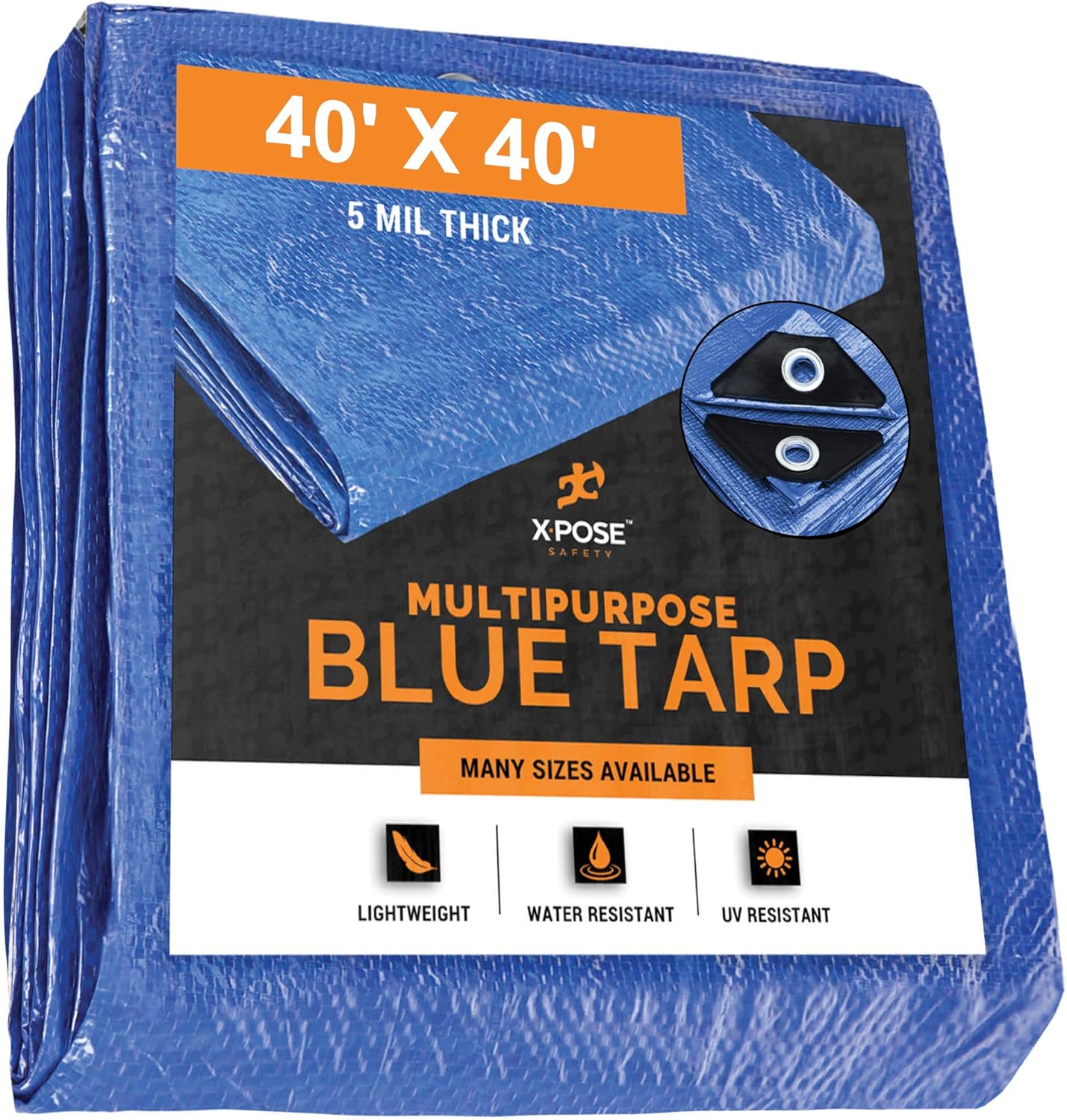 Brown Poly Tarp 20' x 30' 5 Mil Thick Polyethylene Pack of 2 Y17483