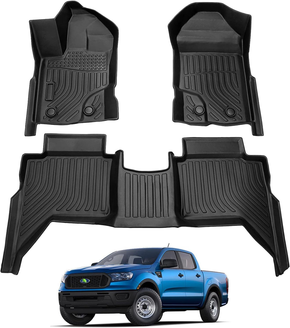 All Weather Floor Liners for Ford Ranger Super Crew TPE Q304