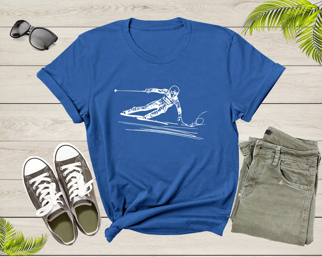 Ski Downhill Slalom Skier T-Shirt E101978