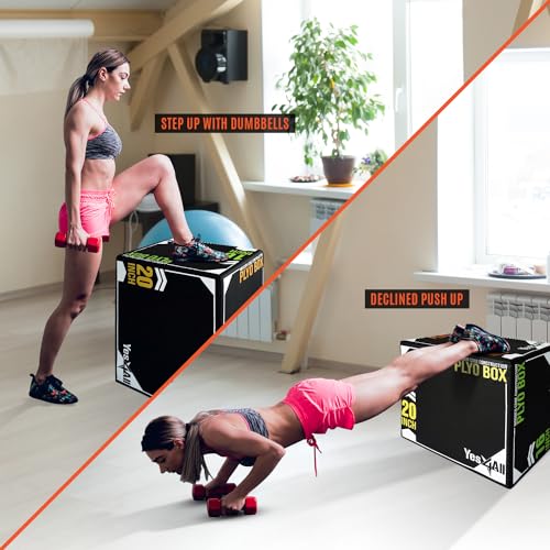 3-in-1 Soft Plyo Box Wooden Core Non-Slip Plyometric Jump Box I32739