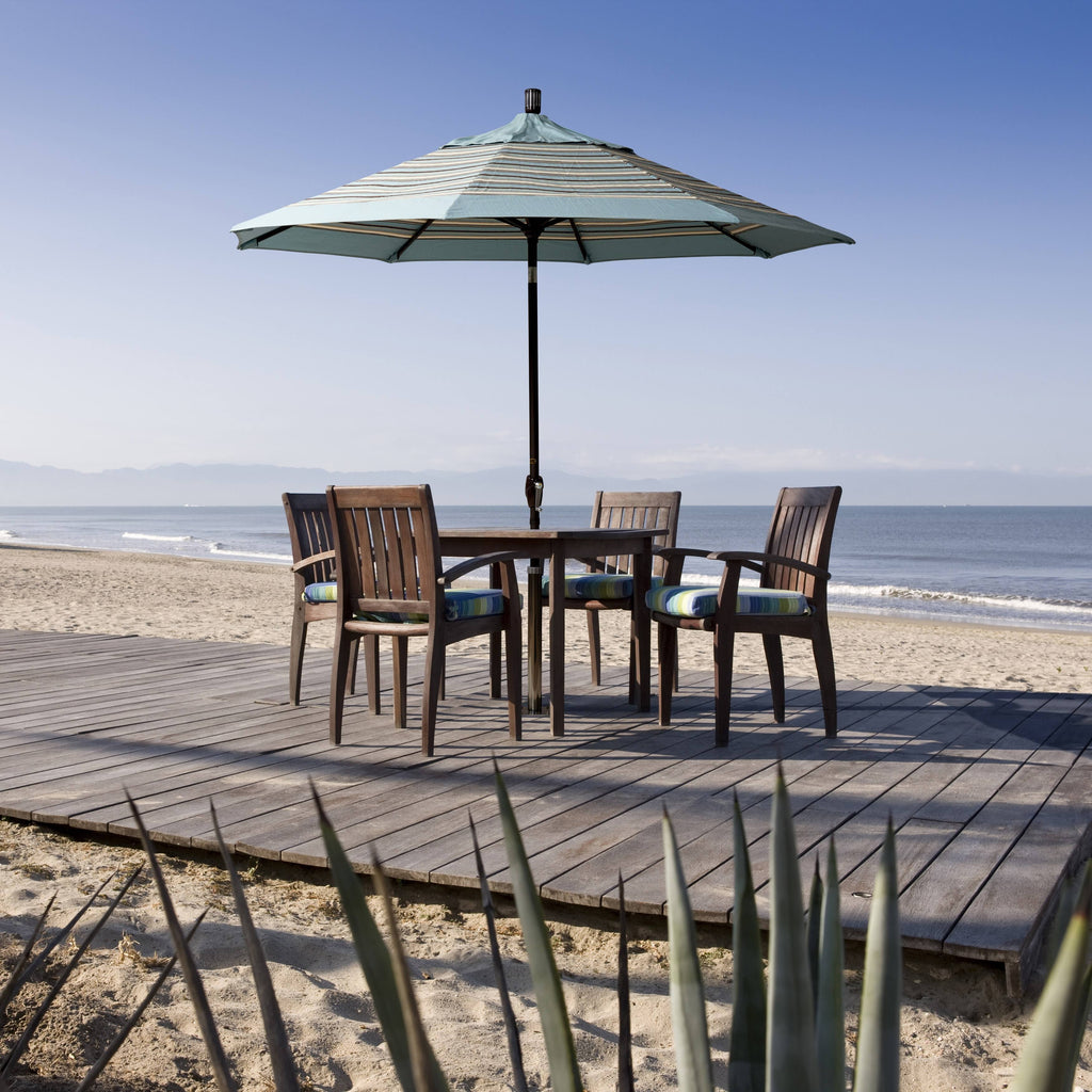 7.5 Foot Aluminum Market Umbrella Push Tilt Matte Black D707