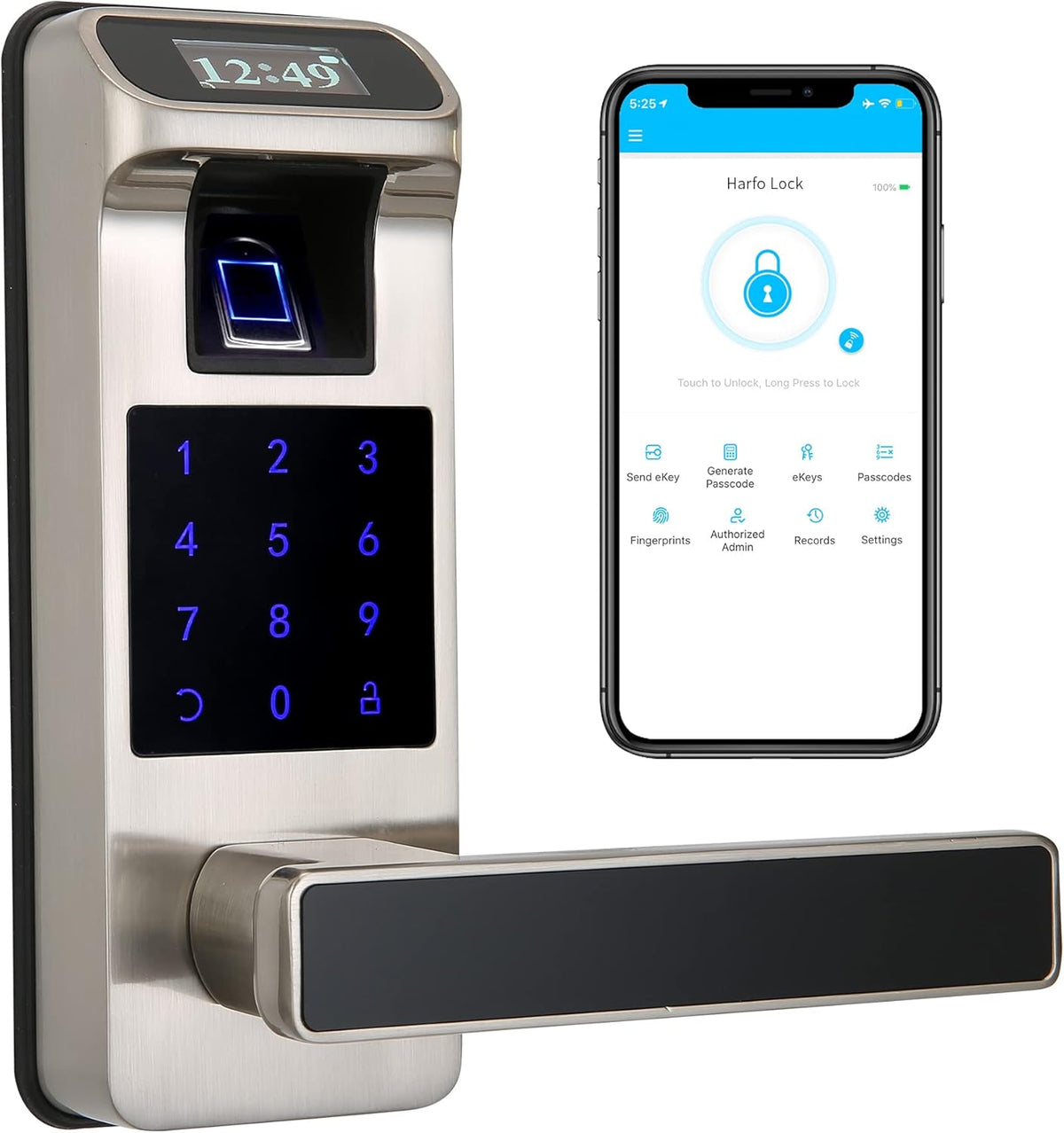 Keyless Entry Door Lock with Touchscreen Keypad U623