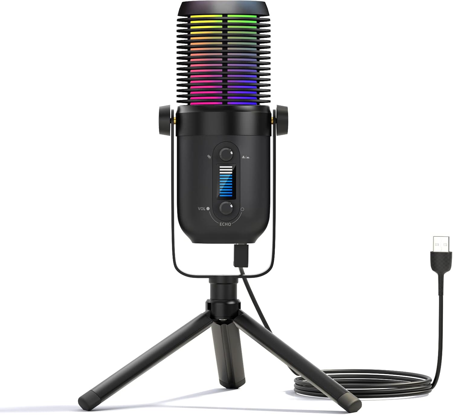RGB Gaming Condenser Microphone with Tripod Stand, Cardioid, Pack of 2 X980