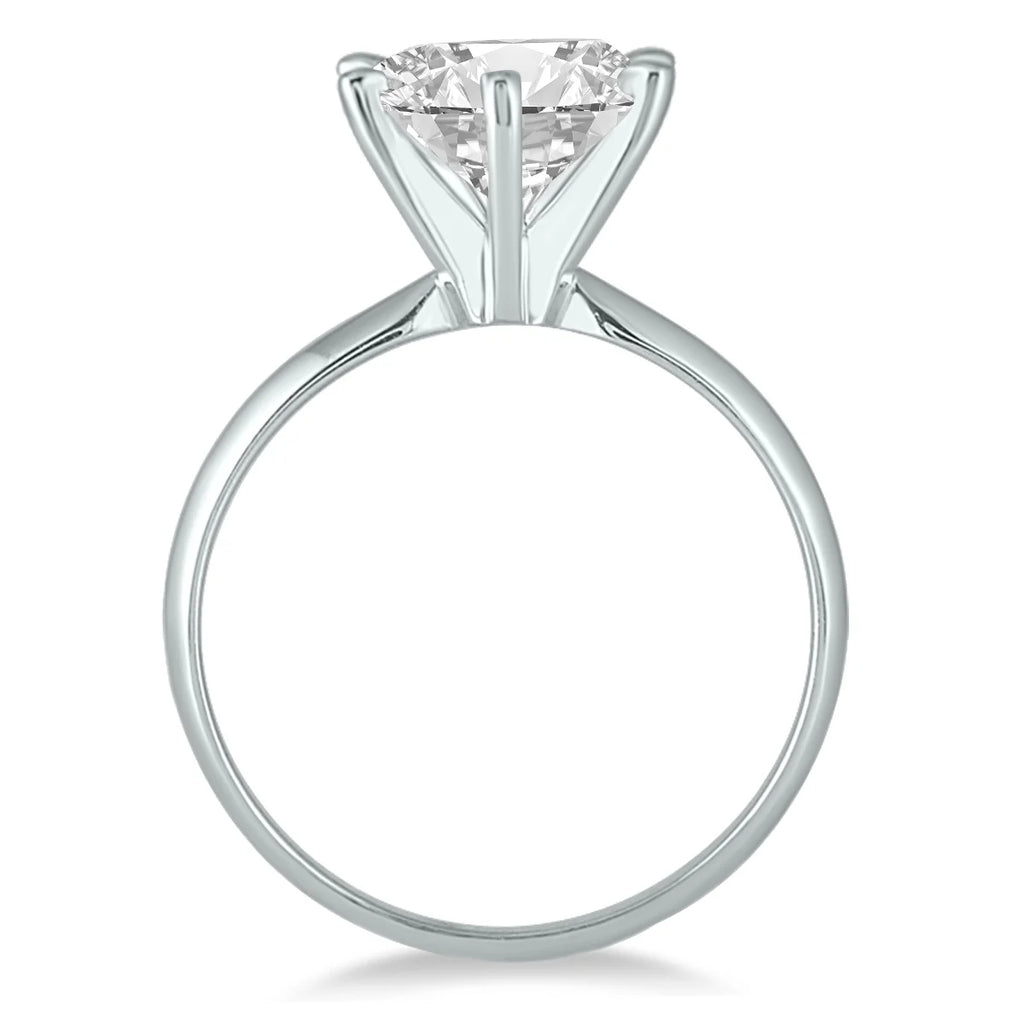 14K White Gold Diamond Solitaire Ring N7726