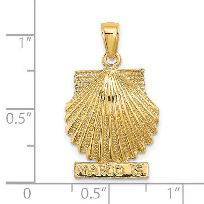 14k Yellow Gold Scallop Shell Charm Z971