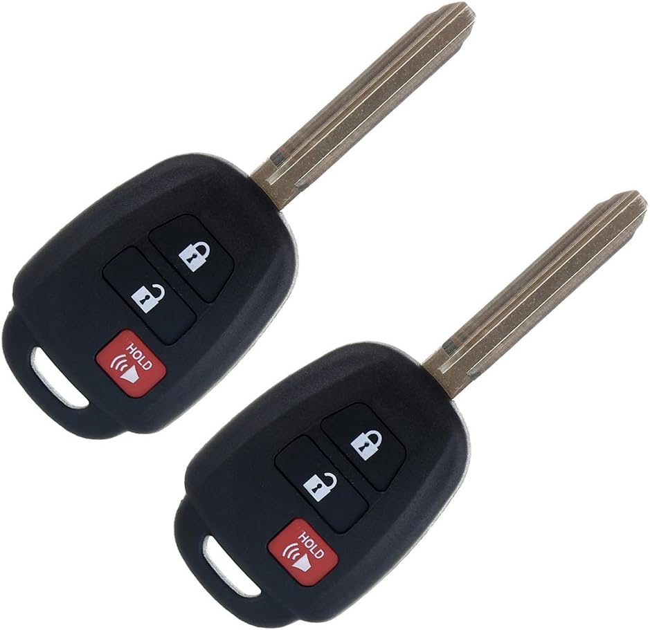 Uncut Key Fob Keyless Entry Remote 3 Buttons 2pcs for Toyota RAV4 Prius C Prius V 2013-2017 C878
