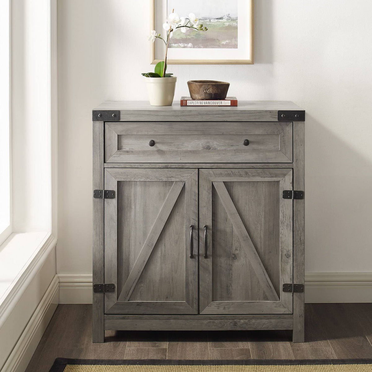 Grey Wash Accent Cabinet B788100