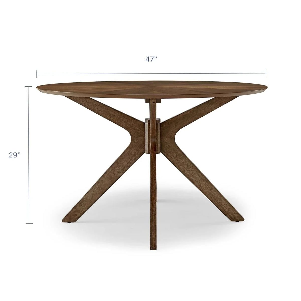 Walnut Round Wood Dining Table J16526