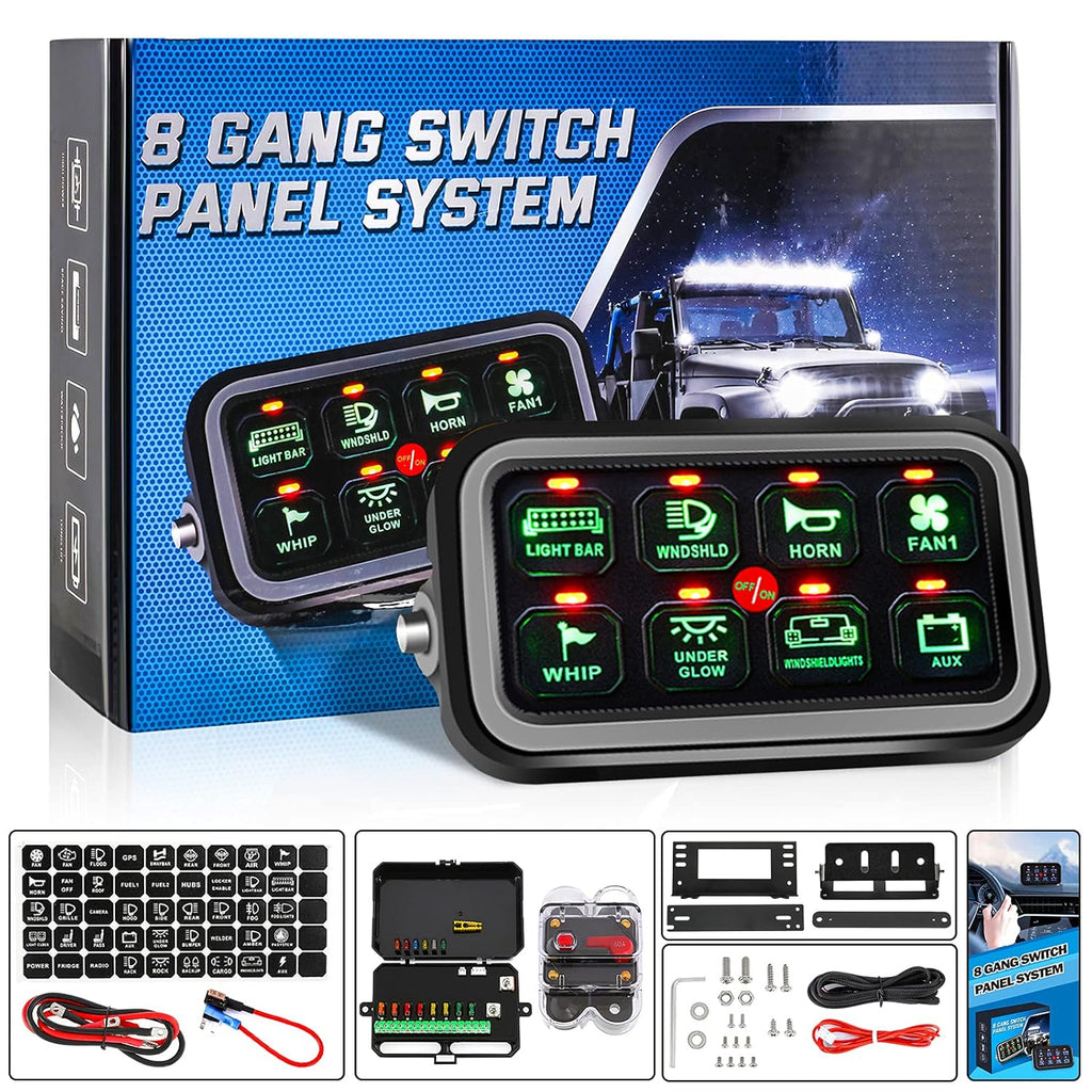 8 Gang Switch Panel with Solid State Relay B948