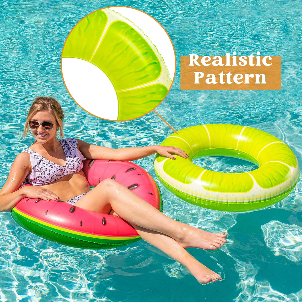 4 Pcs Inflatable Fruit Pool Floats C2408