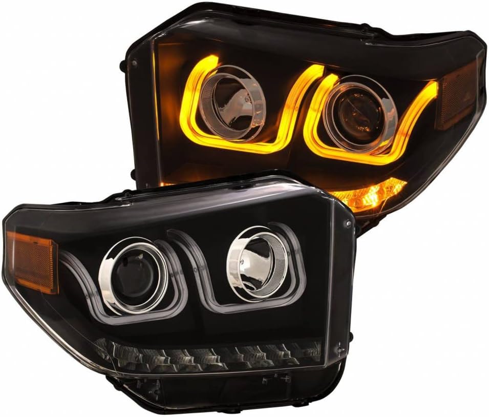 Projector Headlights with U-Bar Switchback Black M840379