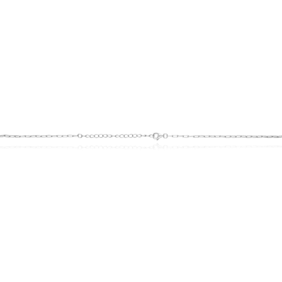 Gold Over Silver Paperclip Bar Pendant Necklace 16"-18" H58213