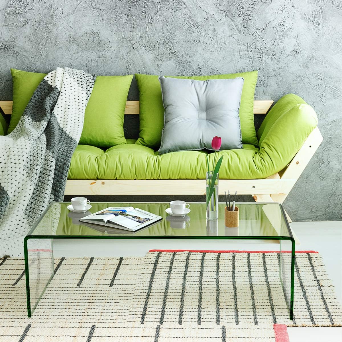 Glass Coffee Table with Tempered Glass K688