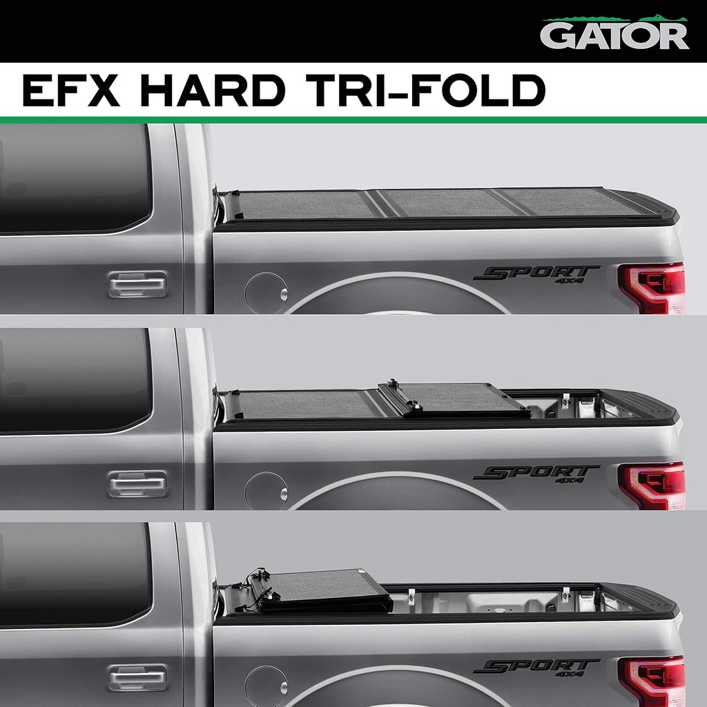 Hard Tri-Fold Truck Bed Tonneau Cover for Ford F-150 Y6225