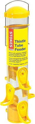 Yellow Six Feeding Ports Tube Finch Bird Feeder Q67056
